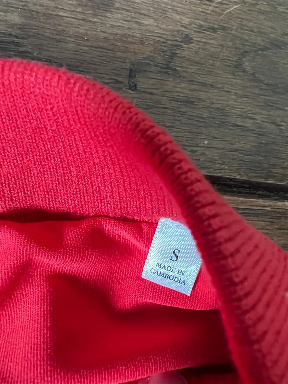 ALO Yoga Bright Red Denim Knit High Waist Ribbed Skirt Skort Size Small NWT
